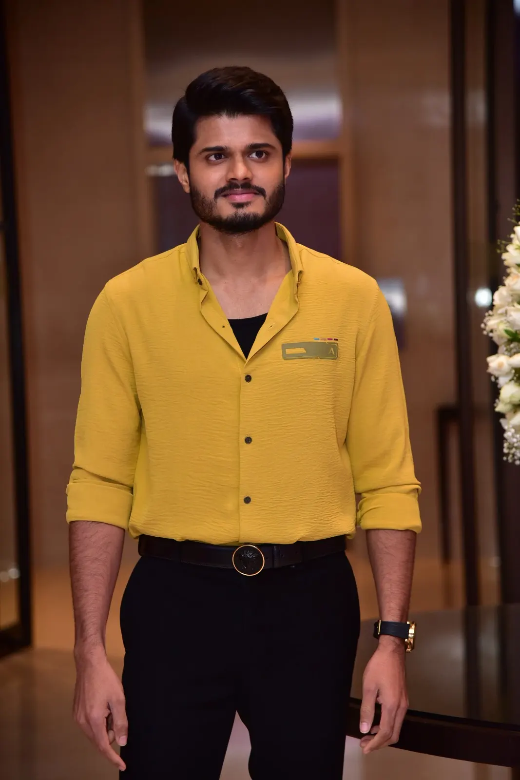 Anand Deverakonda Viraj Ashwin Vaishnavi Chaitanya Chiranjeevi at Baby movie event