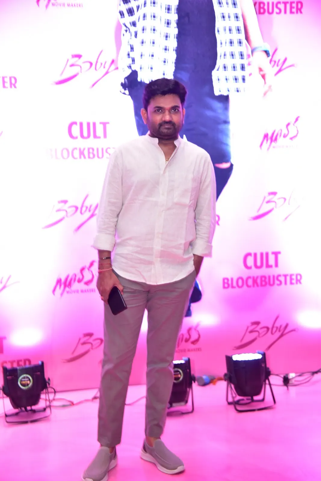 Anand Deverakonda Viraj Ashwin Vaishnavi Chaitanya Chiranjeevi at Baby movie event