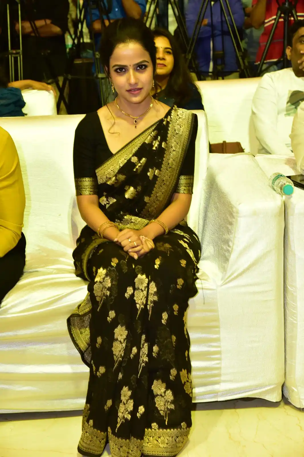 Anand Deverakonda Viraj Ashwin Vaishnavi Chaitanya Chiranjeevi at Baby movie event