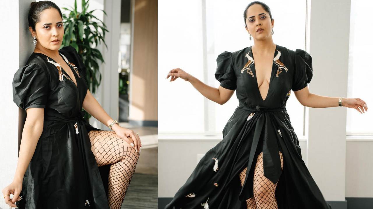 Anasuya : బ్లాక్ డ్రెస్‌లో అందాలు ఆరబోస్తూ మైండ్ బ్లాక్ చేస్తున్న అనసూయ..