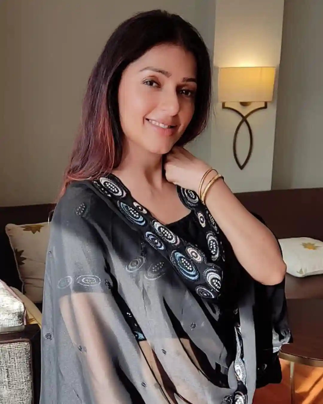 Bhumika Chawla shines in Black Ghagra Dress