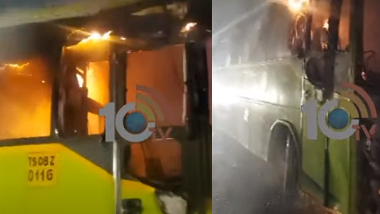 TSRTC Bus Fire Accident : హైదరాబాద్ లో ఆర్టీసీ బస్సులో అగ్నిప్రమాదం