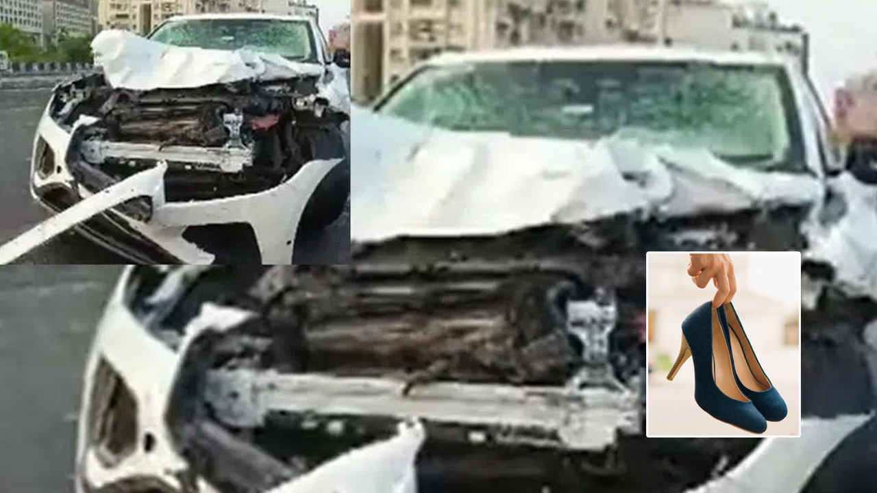 Filmnagar Accident : ఫిలింనగర్ లో బెంజ్ కారు బీభత్సం.. హై హీల్స్ భుజాన వేసుకుని వెళ్లిపోయిన యువతి