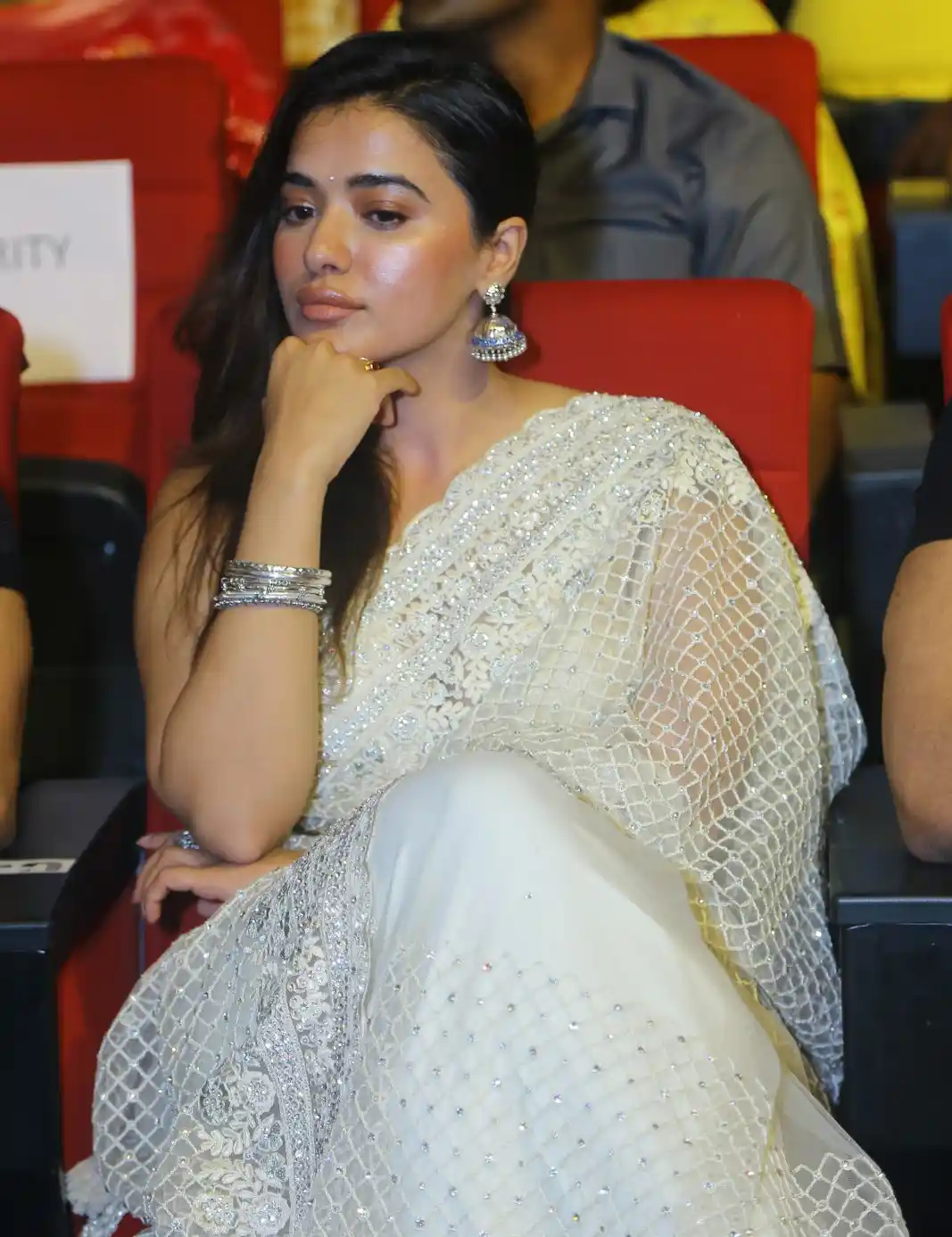 Ketika Sharma Cute looks in Saree at Bro Movie Pre Release Event