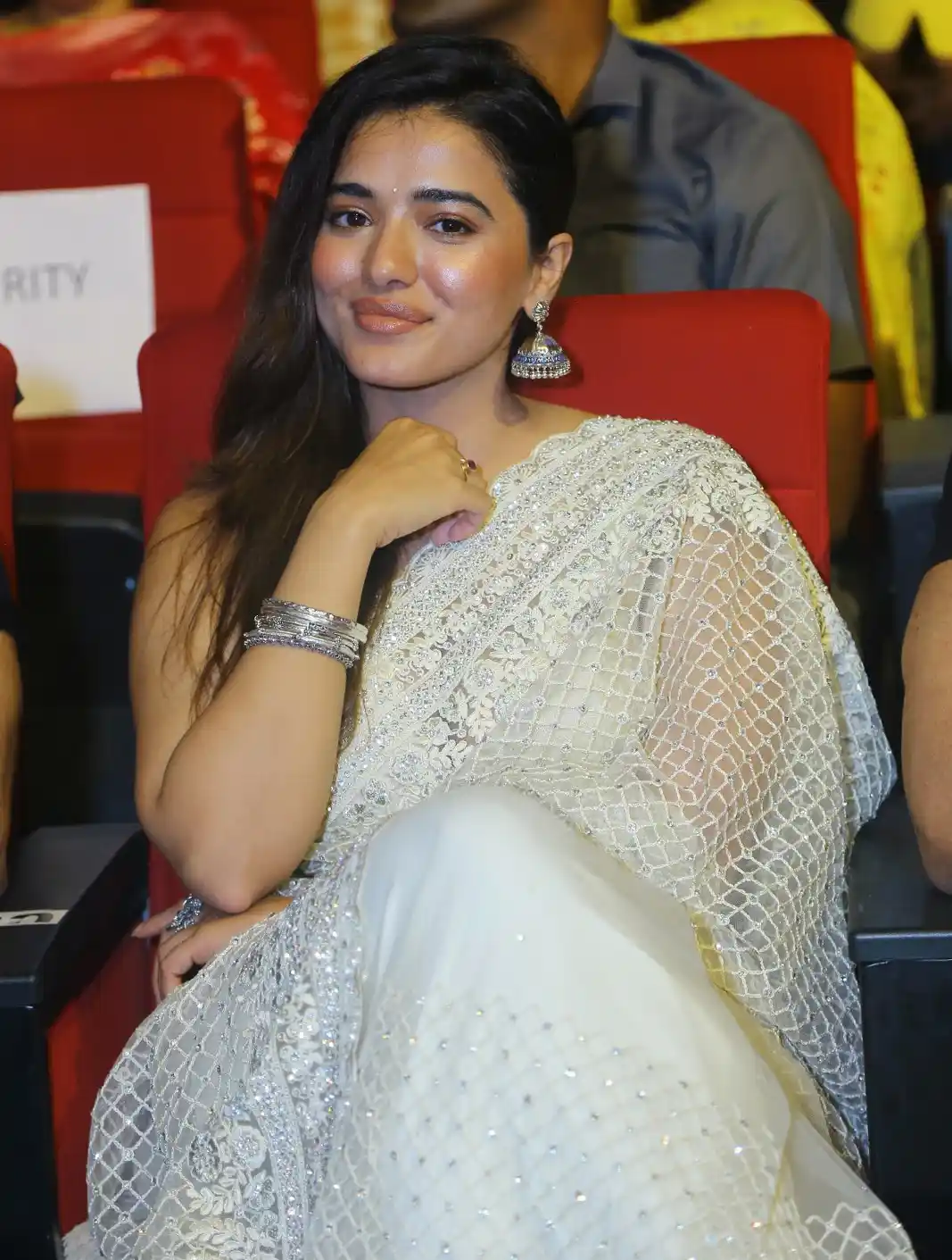 Ketika Sharma Cute looks in Saree at Bro Movie Pre Release Event
