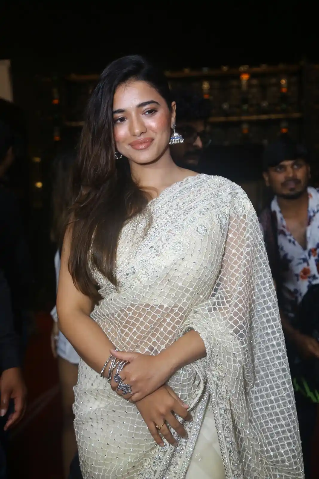 Ketika Sharma Cute looks in Saree at Bro Movie Pre Release Event