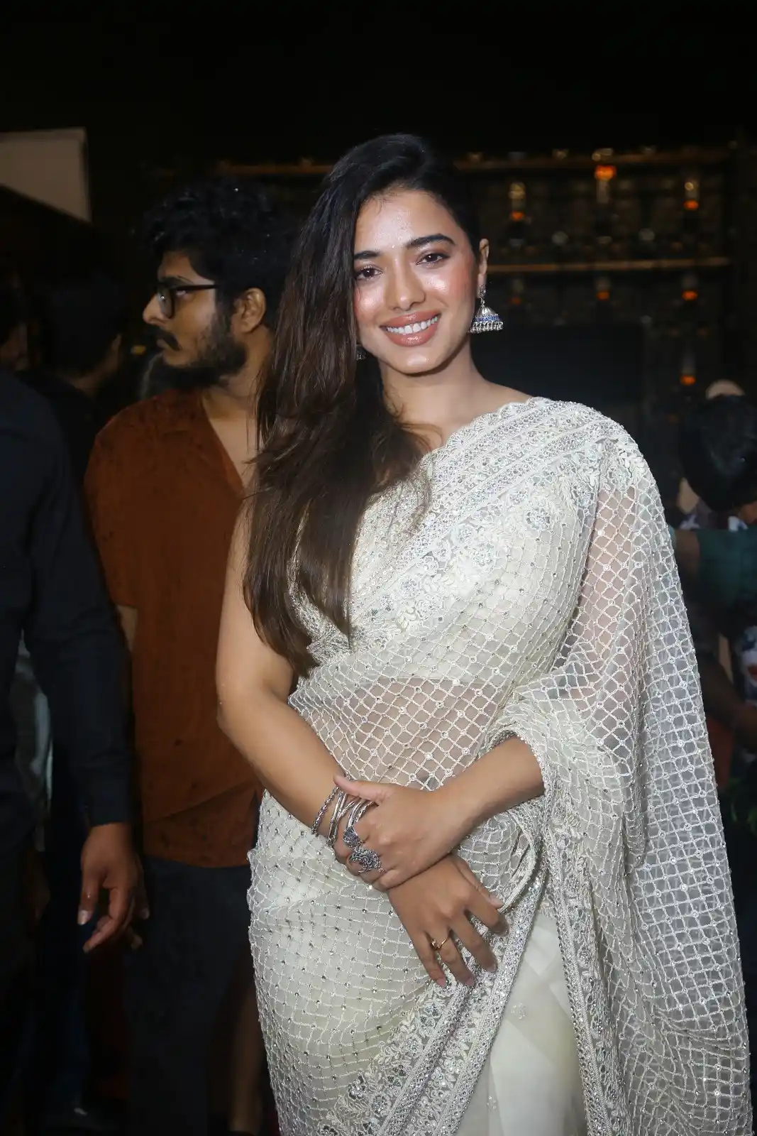 Ketika Sharma Cute looks in Saree at Bro Movie Pre Release Event