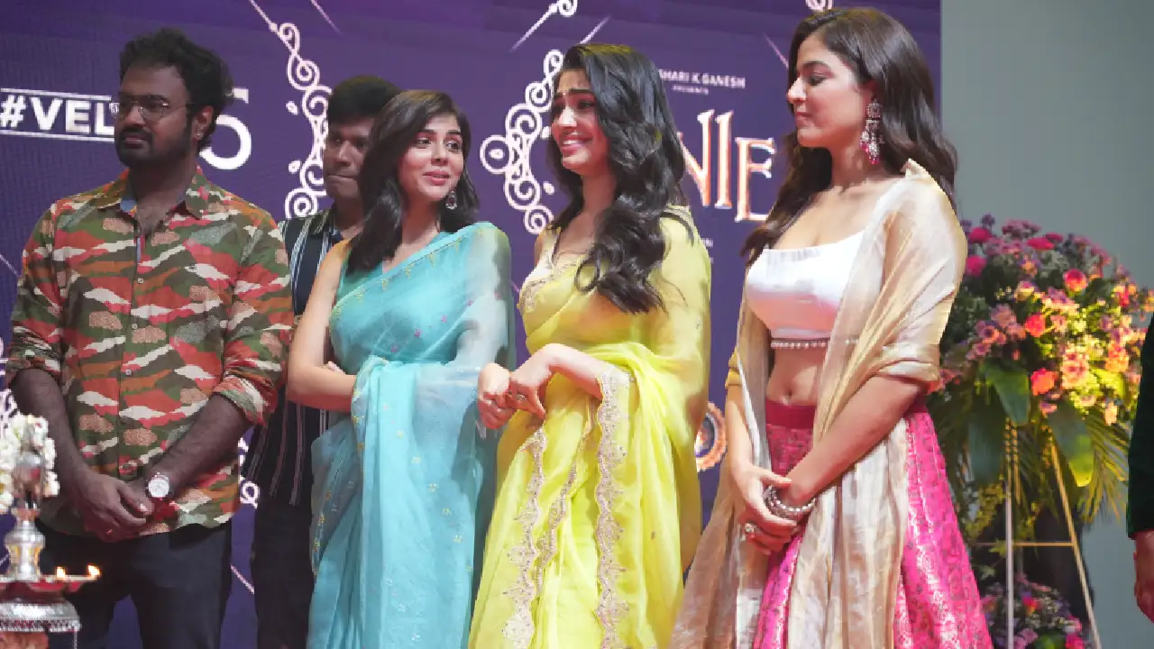 Krithi Shetty Kalyani Priyadarshan Wamiqa Gabbi Photos at Genie Opening function