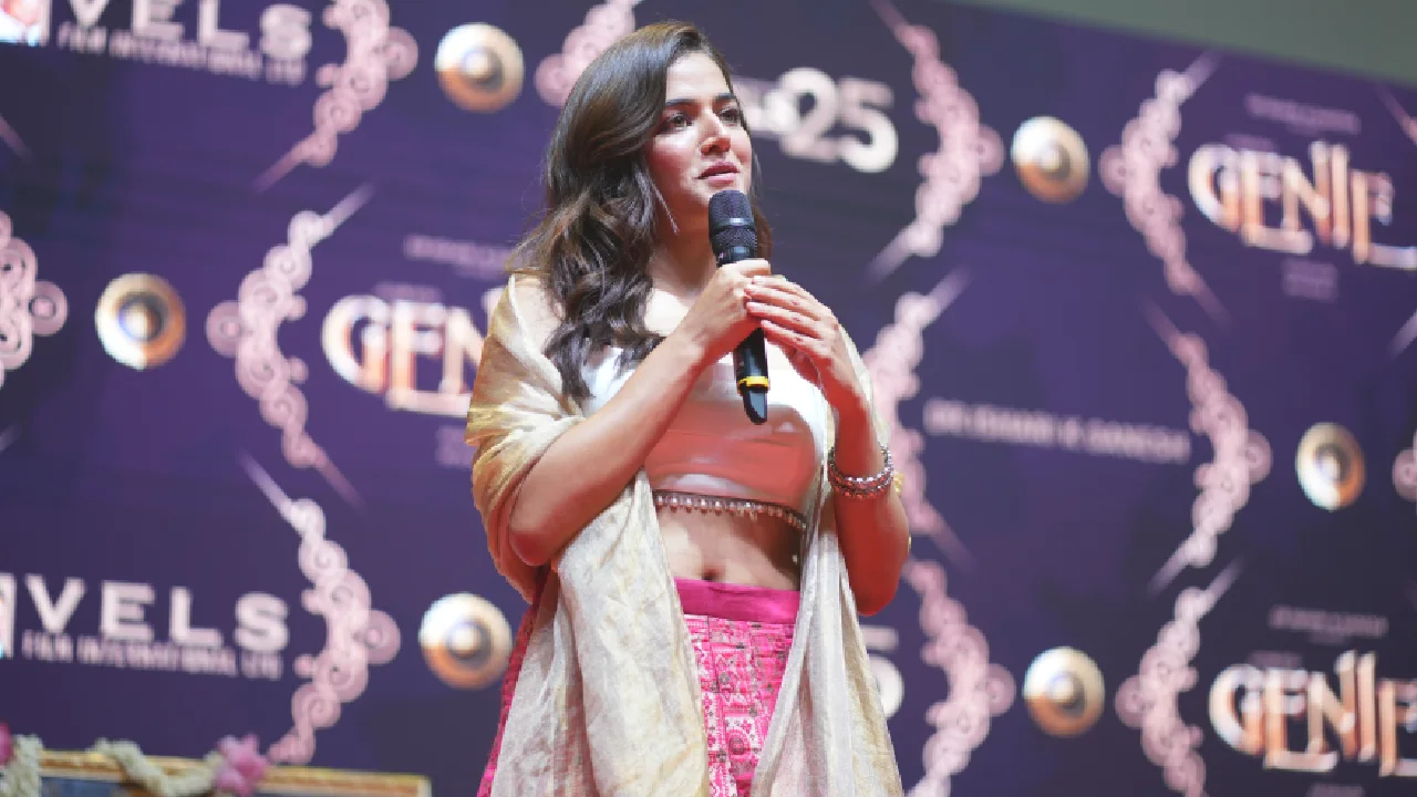 Krithi Shetty Kalyani Priyadarshan Wamiqa Gabbi Photos at Genie Opening function