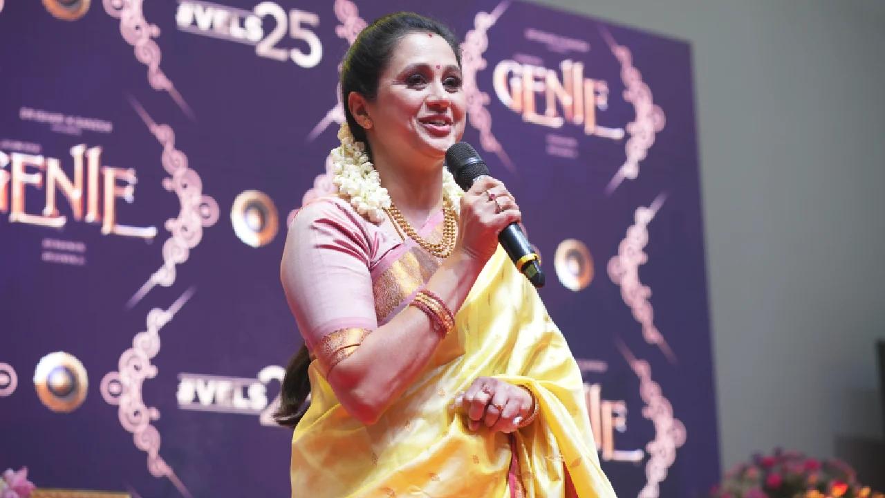 Krithi Shetty Kalyani Priyadarshan Wamiqa Gabbi Photos at Genie Opening function