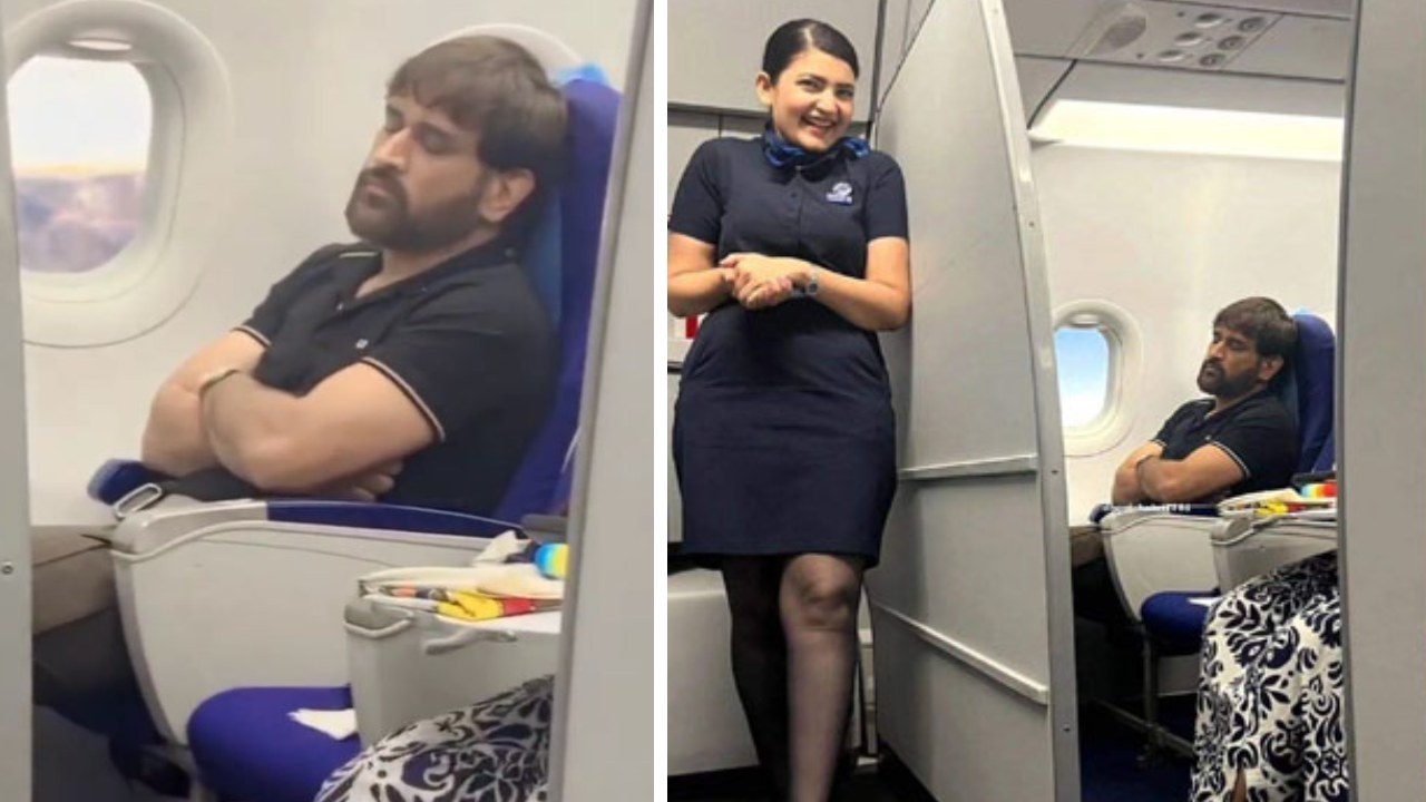 MS Dhoni : దొంగచాటుగా ధోని వీడియో తీసిన ఎయిర్ హోస్టెస్.. ఫ్యాన్స్ ఫైర్‌.. ఇలా చేయ‌డం ఏం బాలేదు
