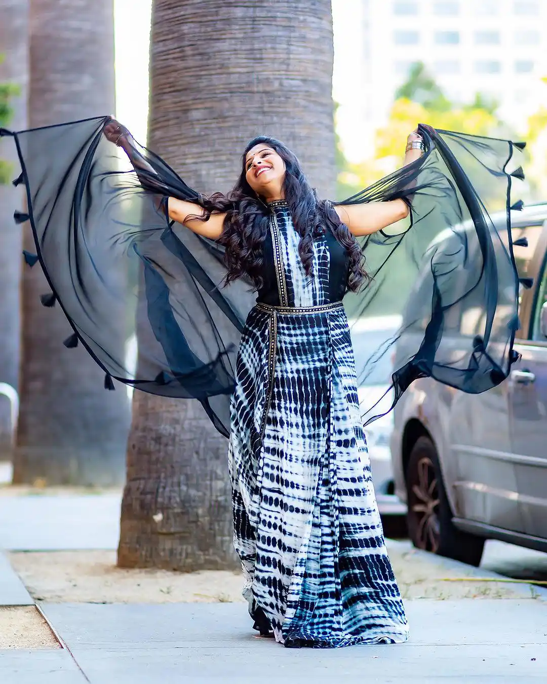 Singer Mangli Photos in Saree