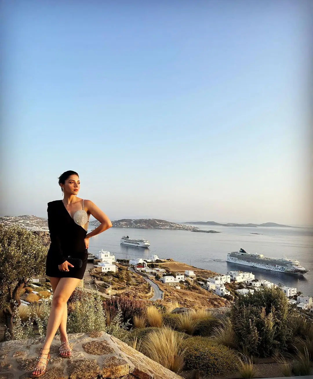 Mehreen Pirzadaa poses in Different Dress at Greece