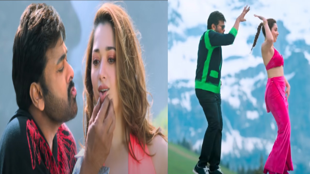 Milky Beauty Song Promo : మిల్కీ బ్యూటీ.. నువ్వేనా స్వీటీ.. అంటూ తమన్నాతో చిరు స్టెప్స్ అదుర్స్