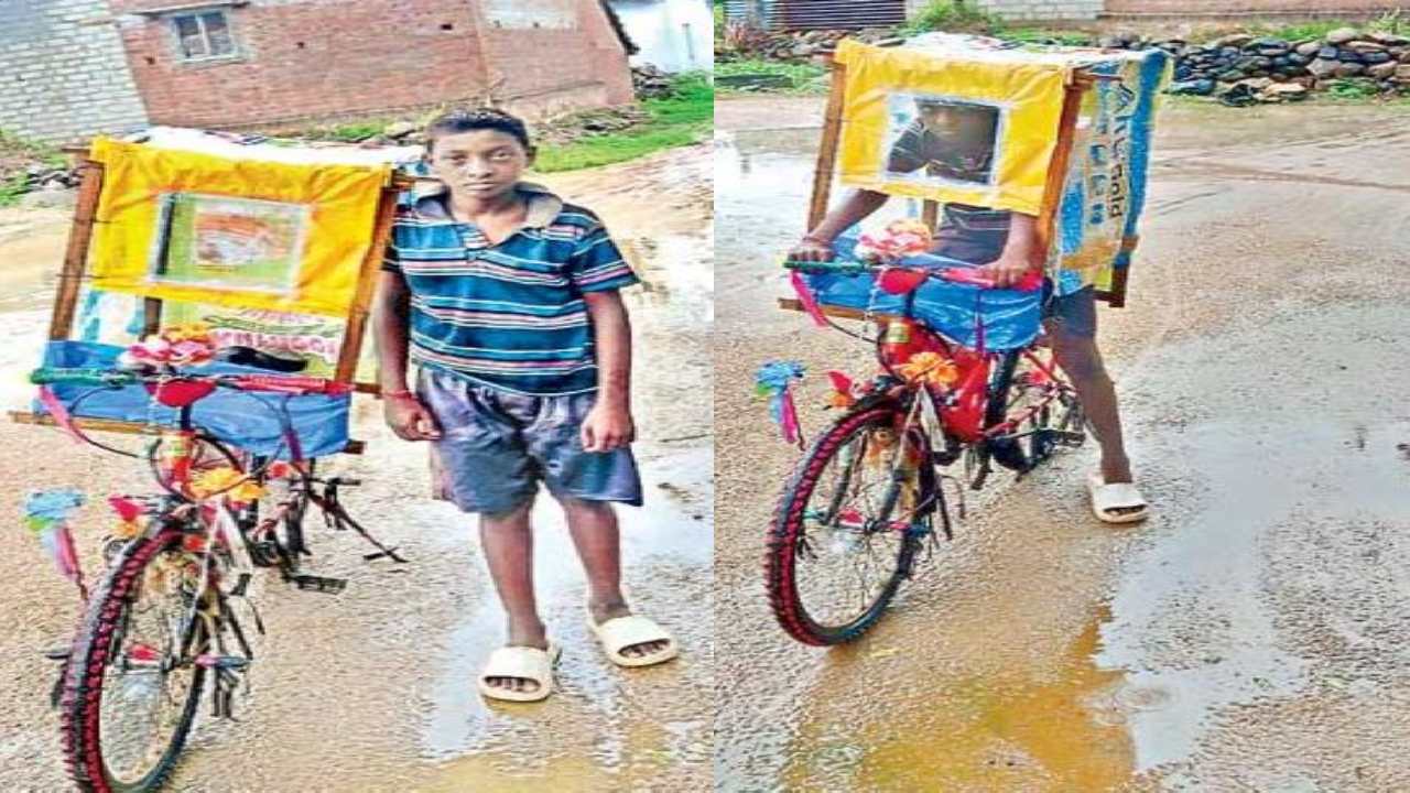 Khammam District : మీకు సైకిల్ ఉందా? వర్షంలో తడవకుండా బయటకు వెళ్లాలంటే ఈ బాలుడి ఐడియా ఫాలో అయిపోండి