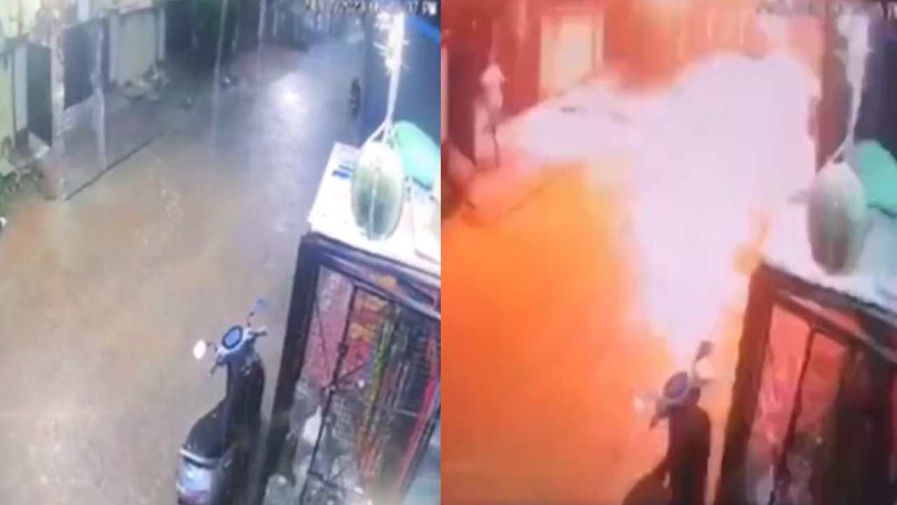 Hyderabad : భారీ పిడుగు నుంచి తప్పించుకున్న వ్యక్తి .. భూమి మీద నూకలు ఉండటం అంటే ఇదే..