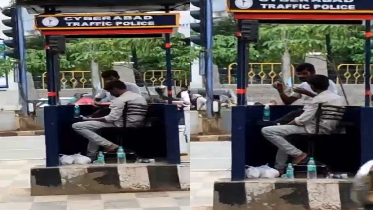 Hyderabad : పోలీస్ బూత్‌ను బార్‌గా మార్చిన యువకులు.. మండిపడుతున్న ప్రజలు