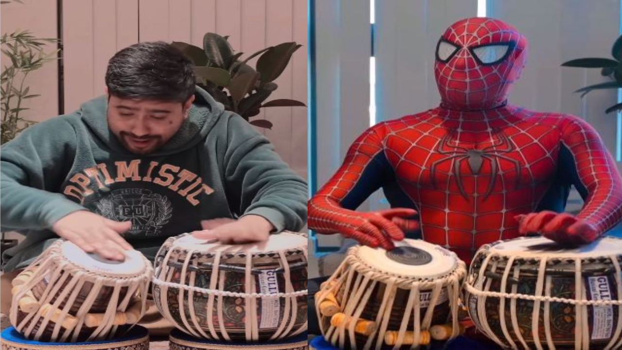 Tabla Artist Kiran Pal : ‘స్పైడర్ మ్యాన్‌’లా దుస్తులు ధరించి తబలా వాయించిన ఆర్టిస్ట్ కిరణ్ పాల్