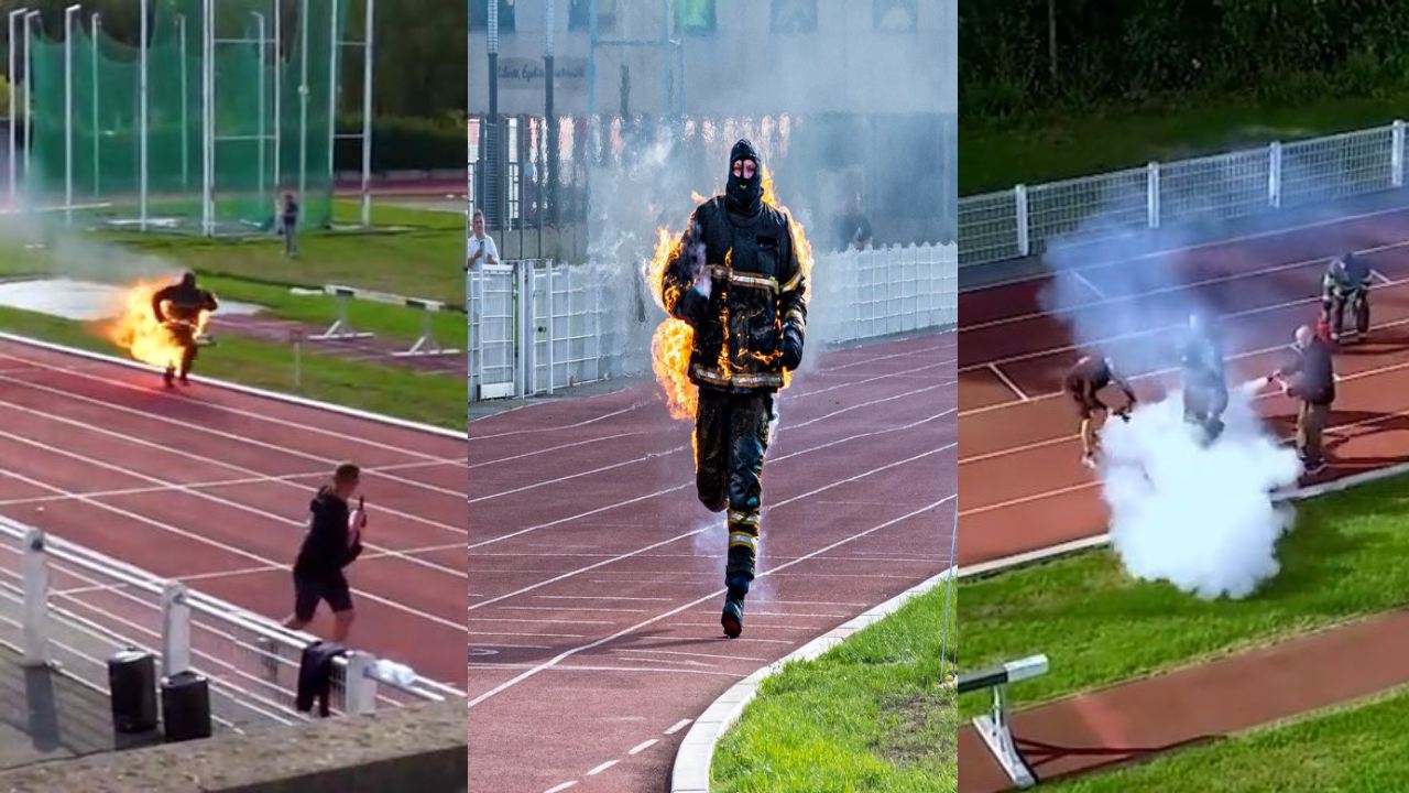 Guinness World Records : ఒంటిపై మంటలతో 100 మీటర్లు పరుగెత్తిన ఫైర్ ఫైటర్.. గిన్నిస్ వరల్డ్ రికార్డ్స్‌లో పేరు నమోదు