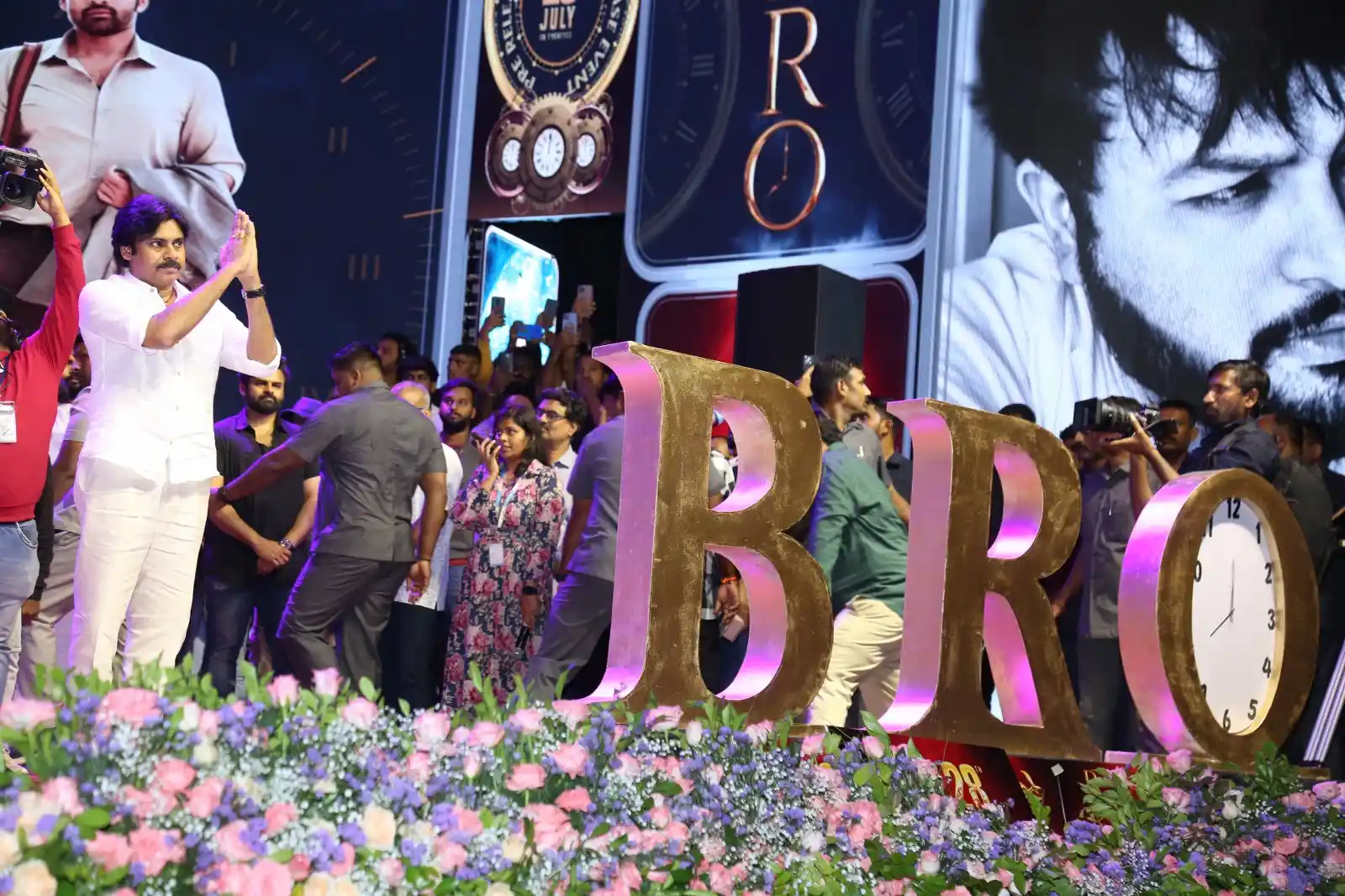 Pawan Kalyan Stylish looks from Bro Movie Pre Release Event