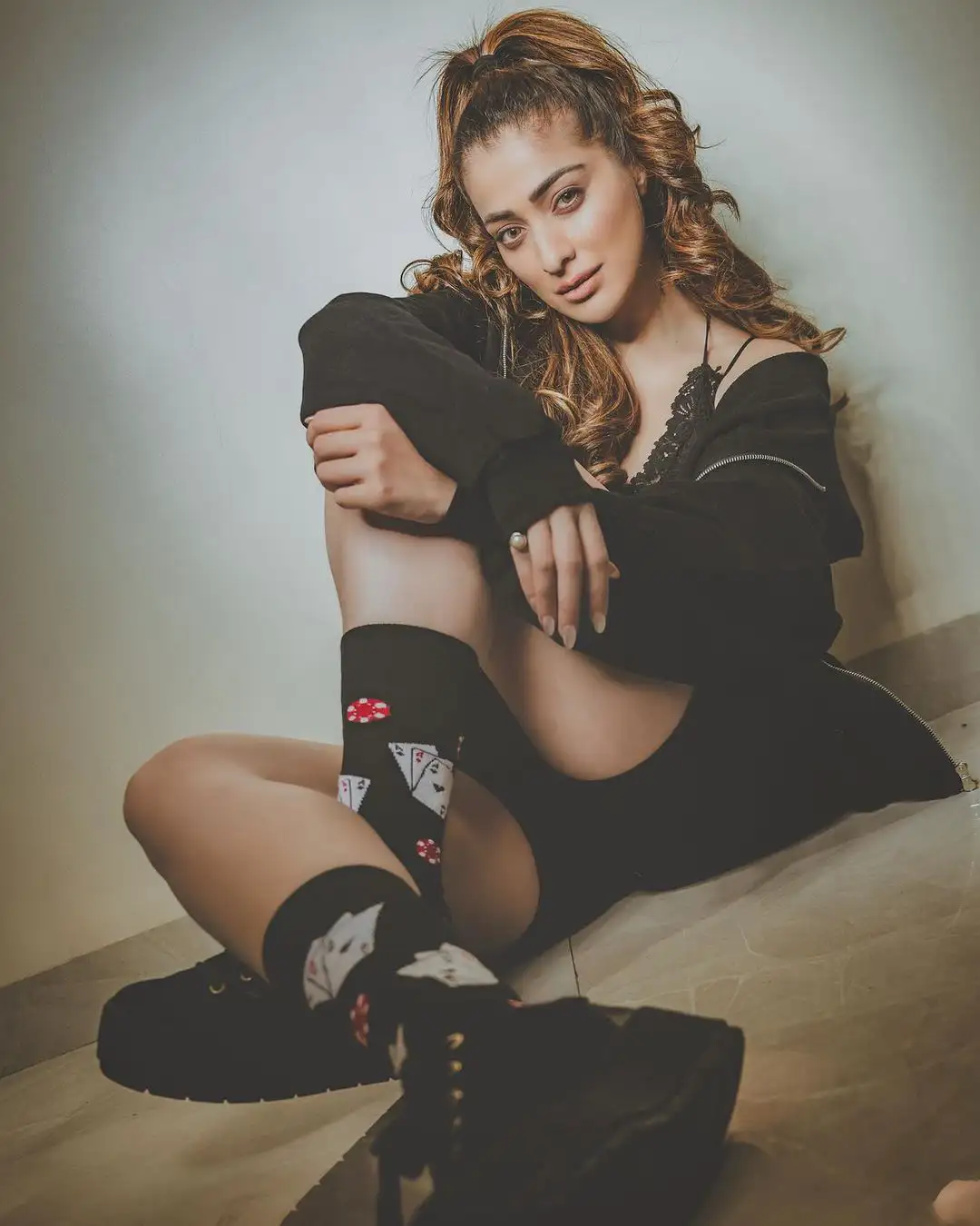 Raai Laxmi Stunning Looks in Black Dress