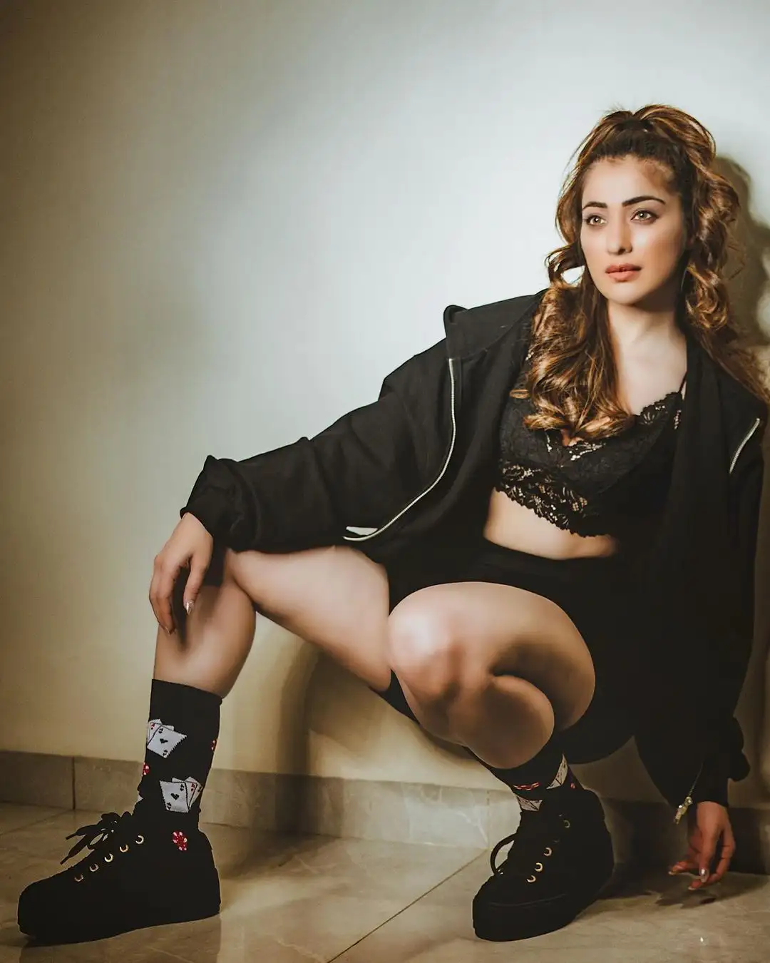 Raai Laxmi Stunning Looks in Black Dress