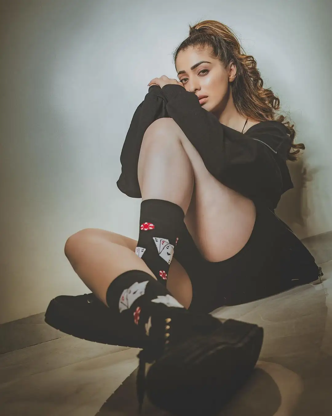 Raai Laxmi Stunning Looks in Black Dress