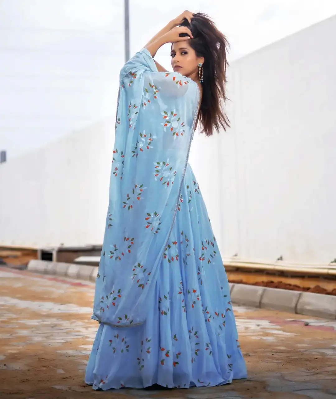 Anchor Rashmi Gautam Special Photo Shoot in Ghagra Choli Dress