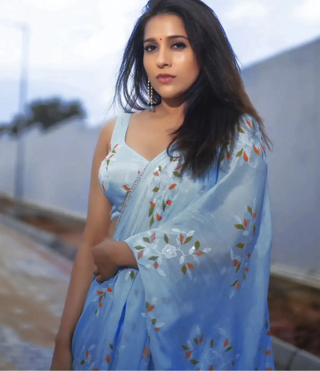 Anchor Rashmi Gautam Special Photo Shoot in Ghagra Choli Dress