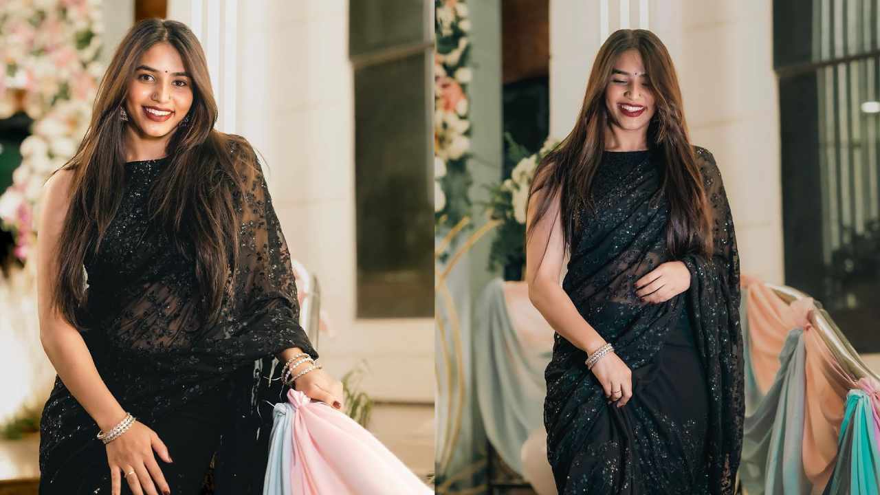 Sapthami Gowda : నలుపు రంగు చీరలో నెరజాణలా.. కాంతార హీరోయిన్ సప్తమి గౌడ..