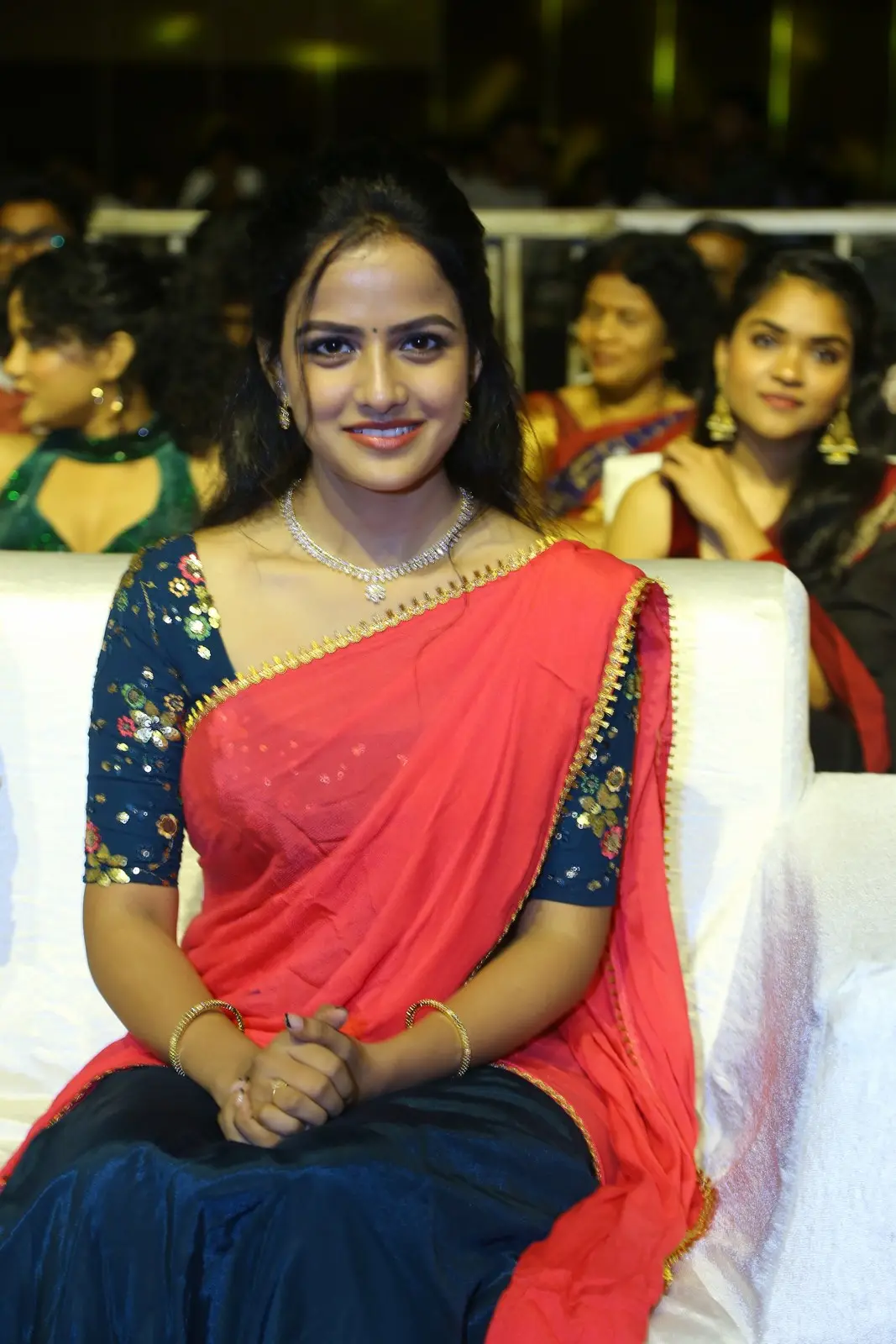 Vaishnavi Chaitanya Shines in Half Saree at Baby Movie Success Event