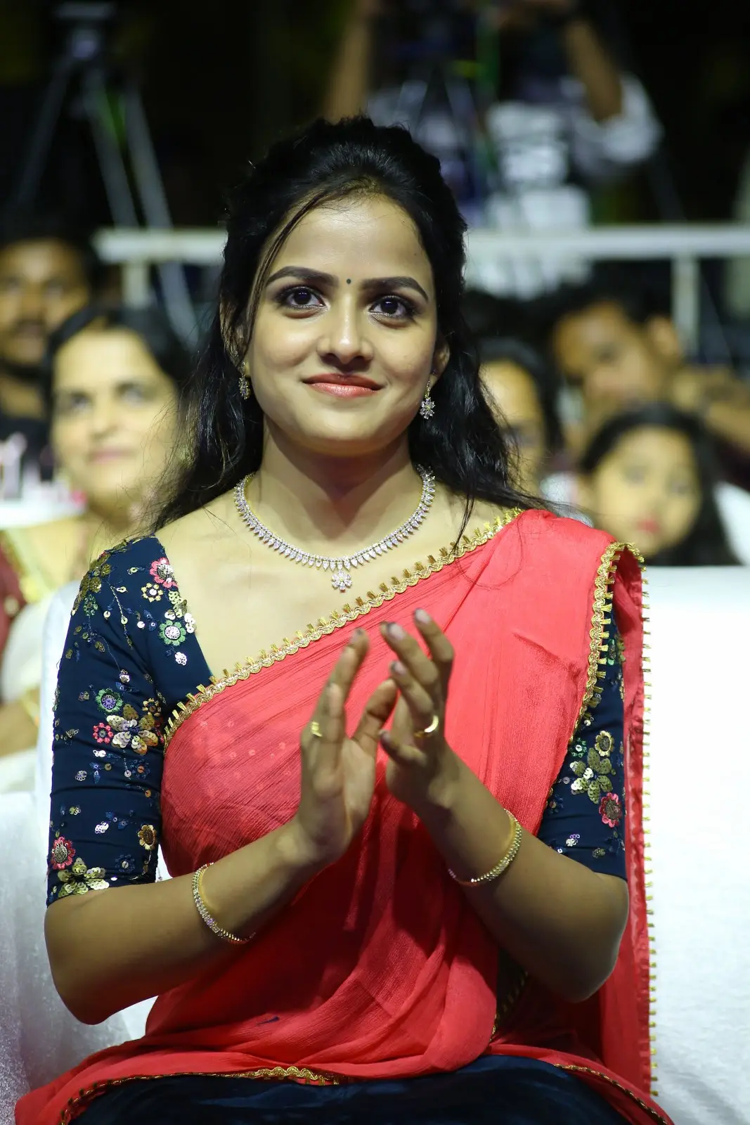 Vaishnavi Chaitanya Shines in Half Saree at Baby Movie Success Event