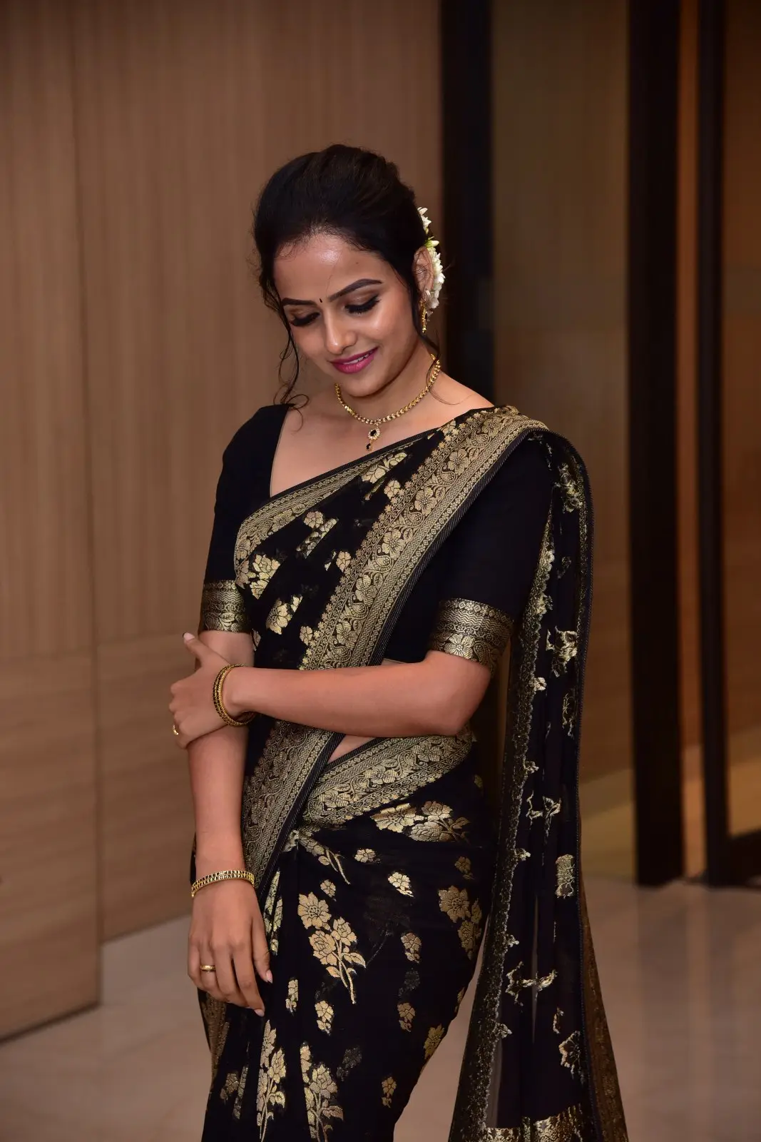 Vaishnavi Chaitanya Saree Photos at Baby Movie Success event