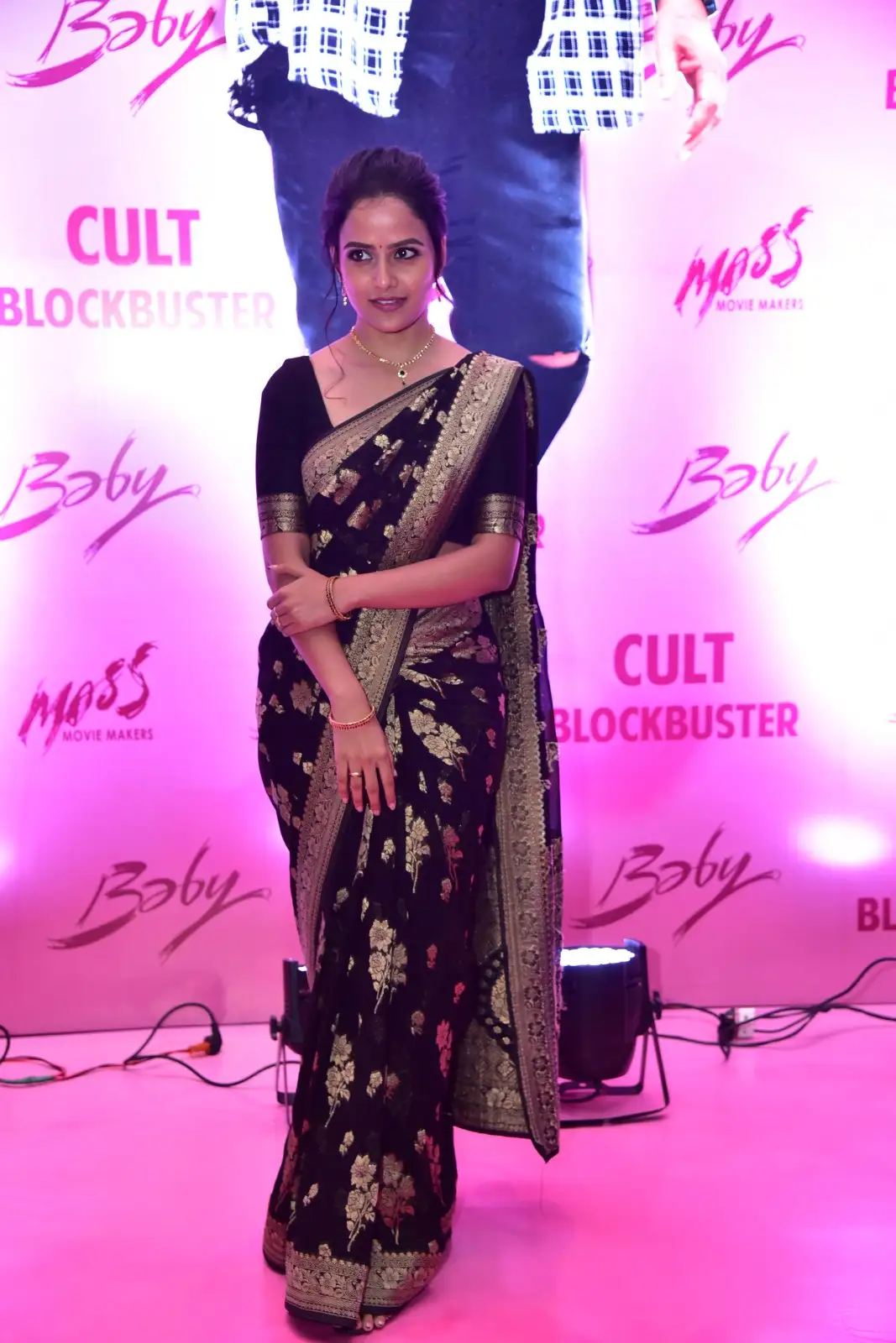 Vaishnavi Chaitanya Saree Photos at Baby Movie Success event