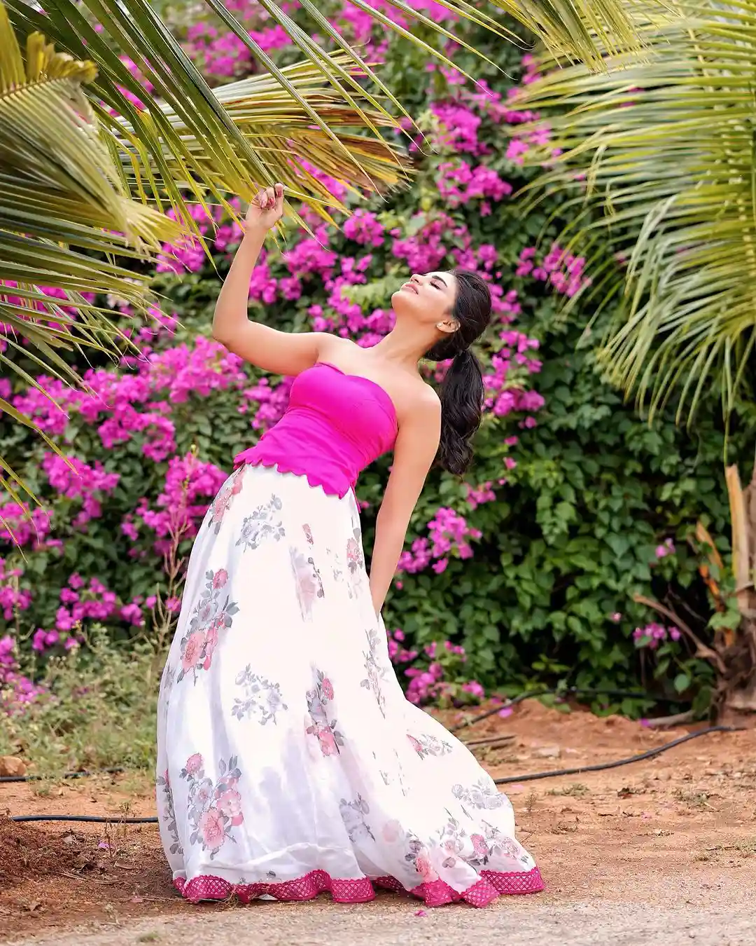 Varsha special Photo Shoot in Pink Dress