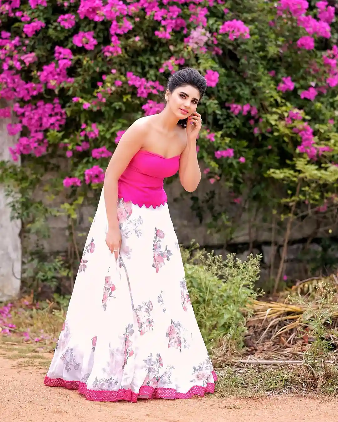 Varsha special Photo Shoot in Pink Dress