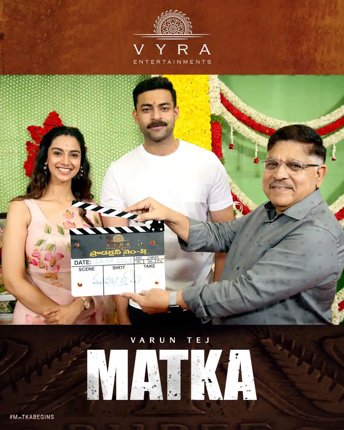 Varun Tej meenakshi chaudhary new movie Matka launch event photos