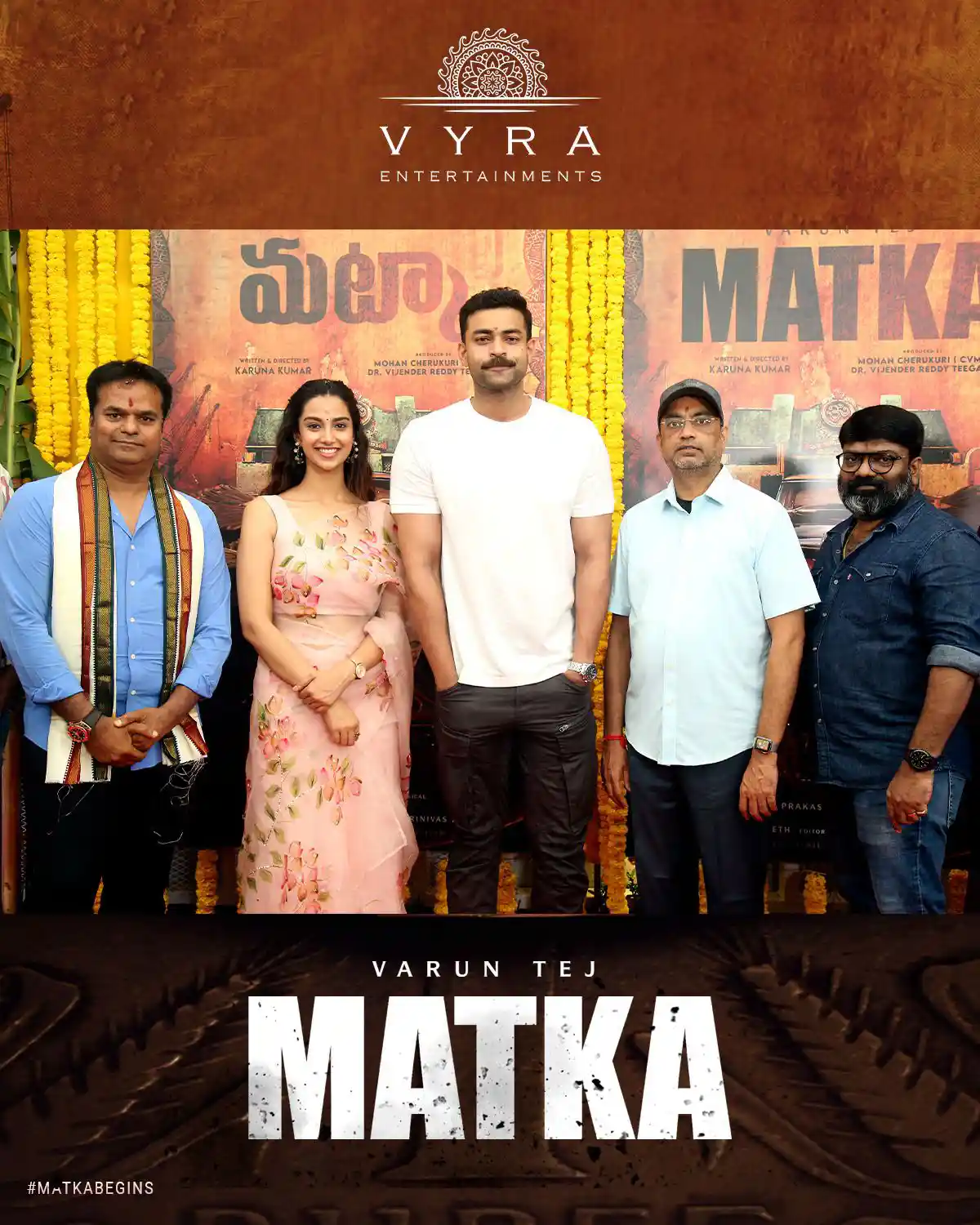 Varun Tej meenakshi chaudhary new movie Matka launch event photos