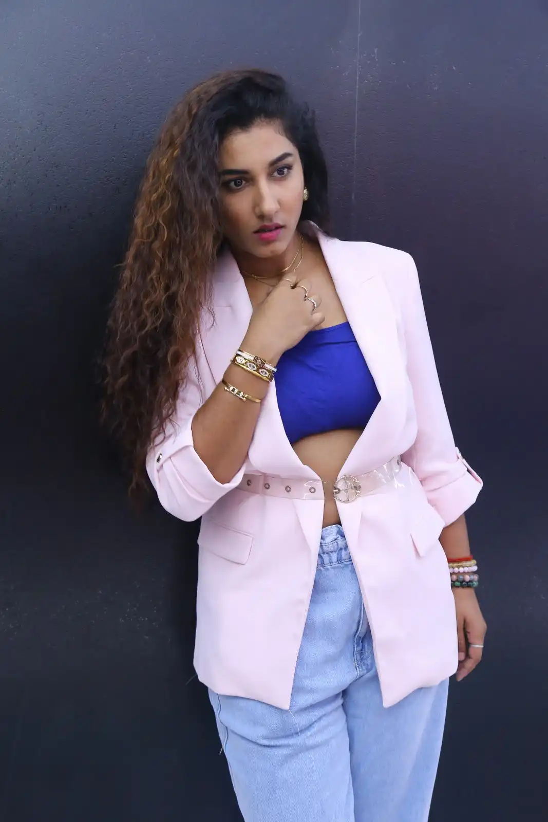 Vishnupriyaa Bhimeneni Stylish Poses in Daya Series Trailer Launch Event