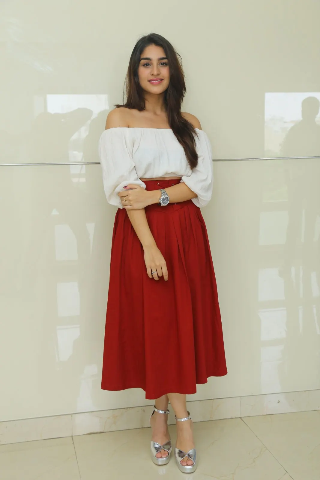 Yukti Thareja Cute looks in Rangabali Movie Success Press Meet