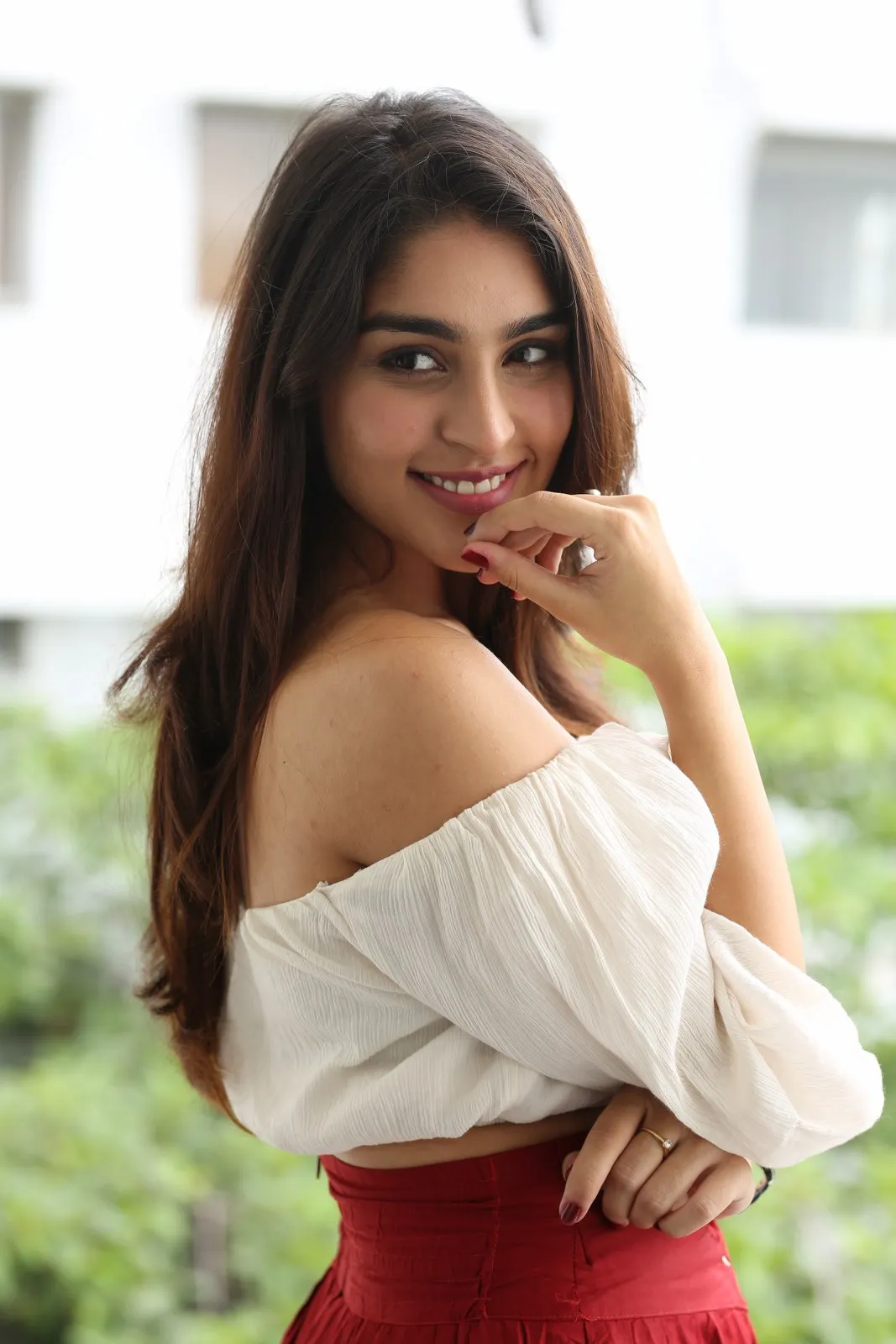 Yukti Thareja Cute looks in Rangabali Movie Success Press Meet