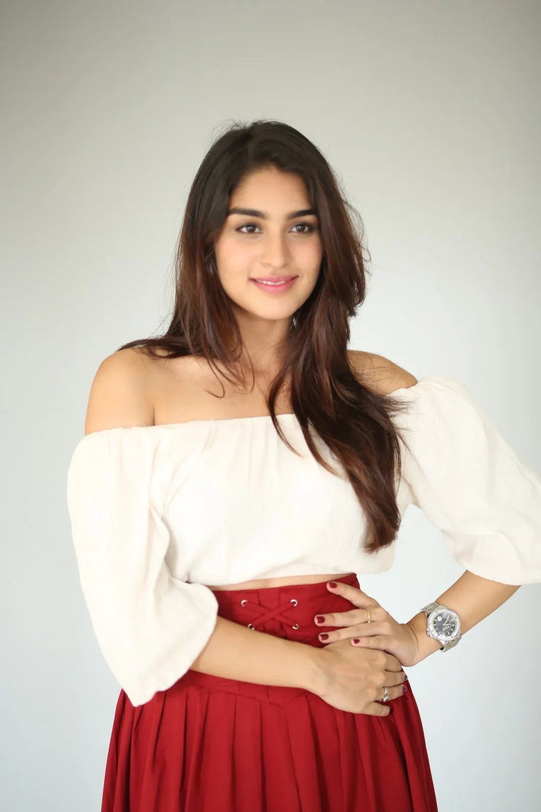 Yukti Thareja Cute looks in Rangabali Movie Success Press Meet