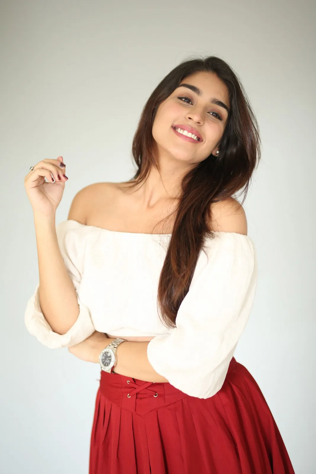 Yukti Thareja Cute looks in Rangabali Movie Success Press Meet