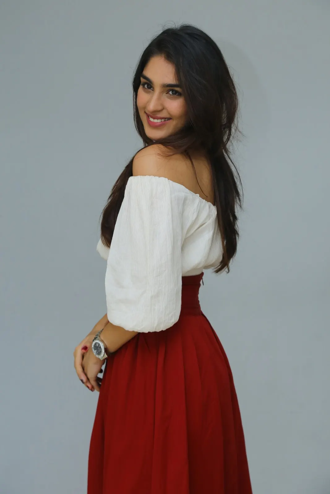 Yukti Thareja Cute looks in Rangabali Movie Success Press Meet