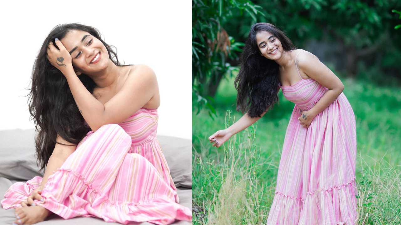 Deepthi Sunaina : ఆకుపచ్చని ప్రకృతిలో దీప్తి సునైనా పరువాలు..