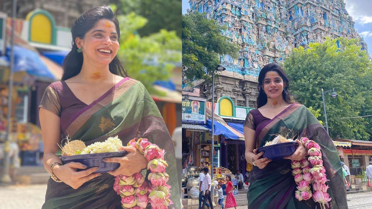 Divyabharathi : మధుర మీనాక్షి టెంపుల్ లో దివ్యభారతి..