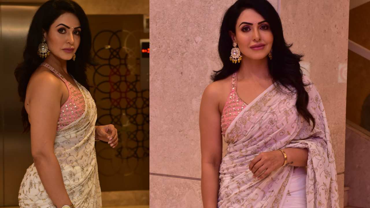 Nandini Rai : భాగ్ సాలే ప్రీ రిలీజ్ ఈవెంట్‌లో నందిని రాయ్ చీరతో ఫోజులు..