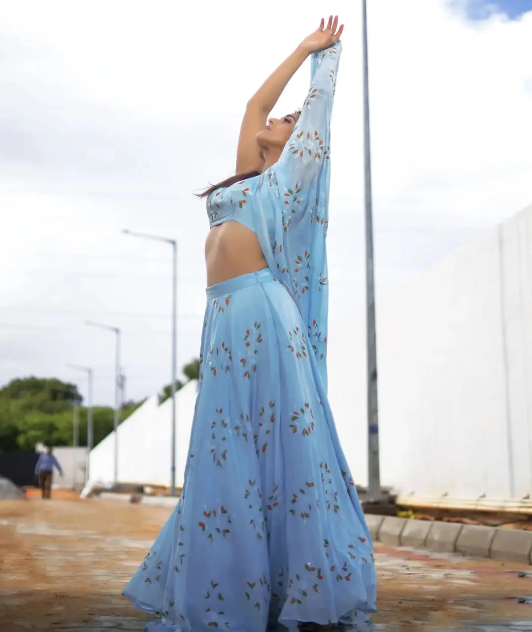 Anchor Rashmi Gautam Special Photo Shoot in Ghagra Choli Dress