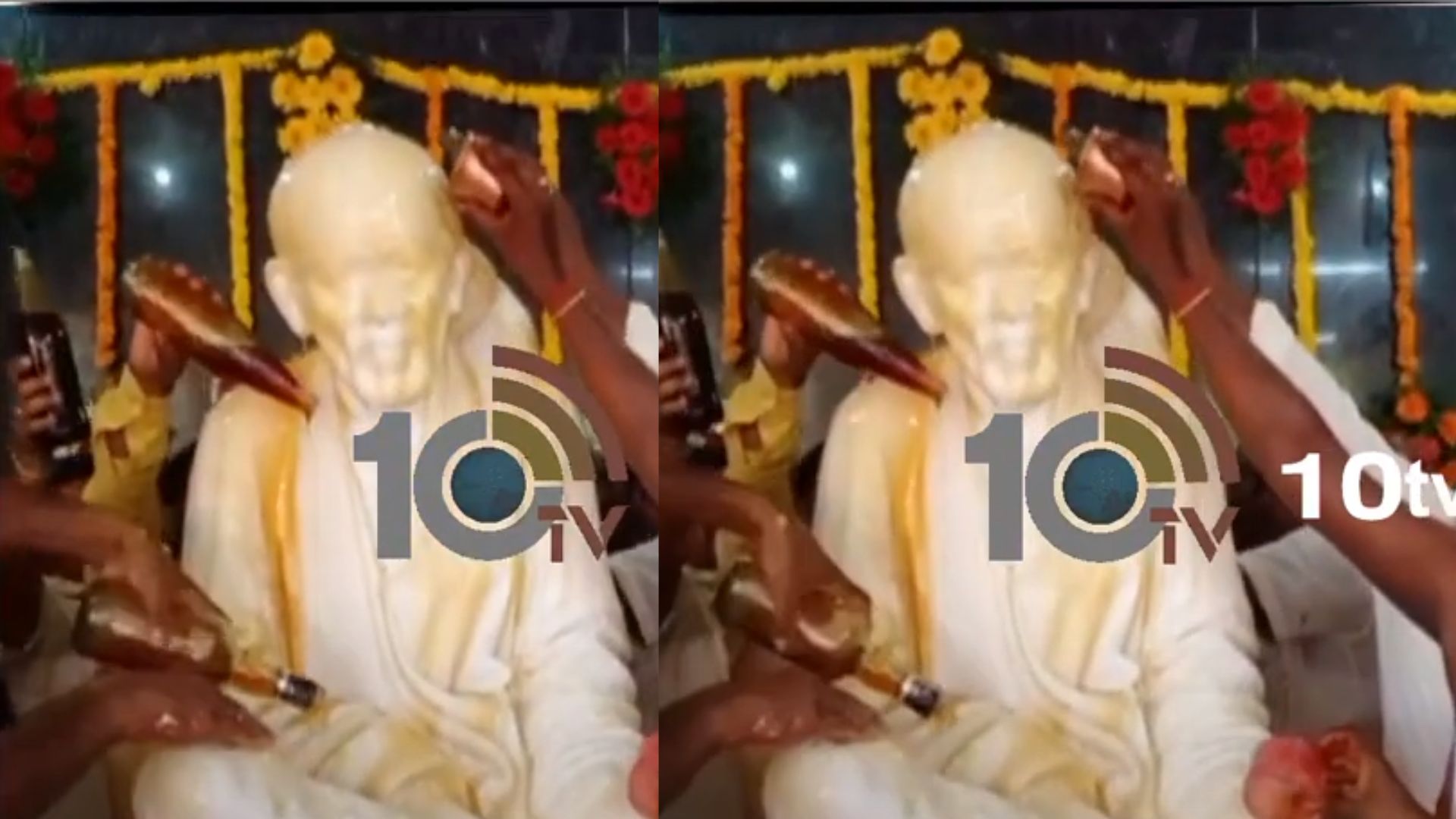 Sai Baba Abhishekam : సాయిబాబాకు అభిషేకంలో మద్యం సీసాలు.. తిట్టిపోస్తున్న జనాలు
