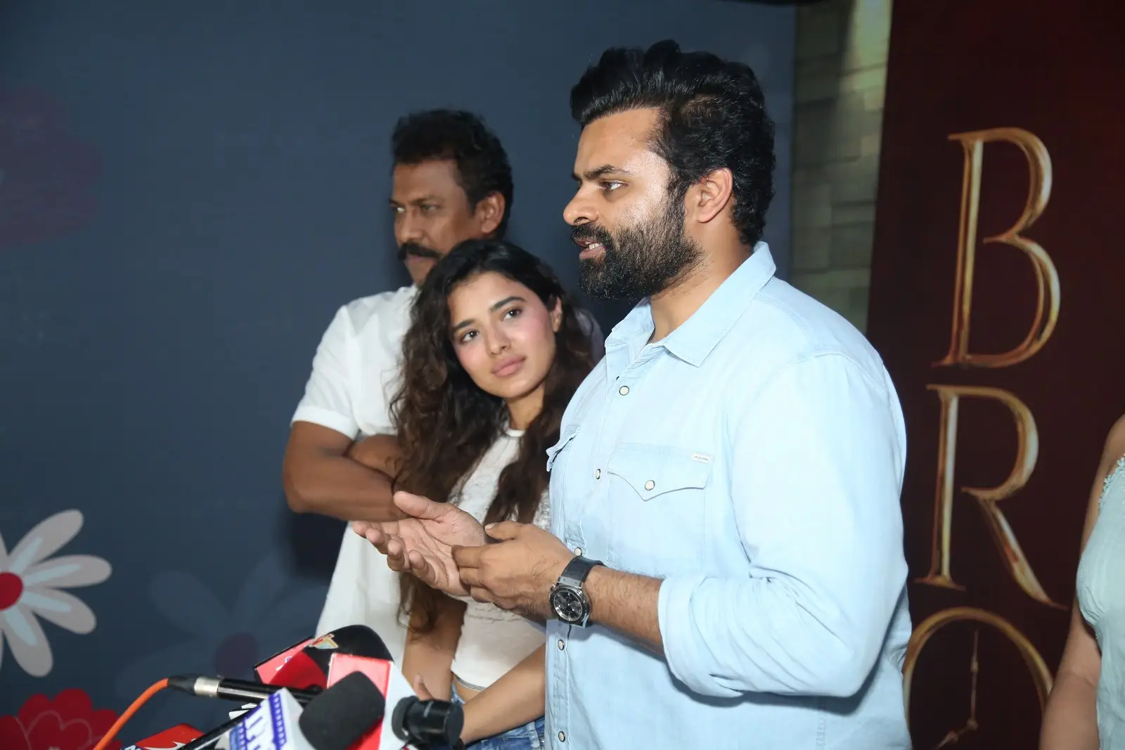 sai dharam tej ketika sharma Priya Varrier photos at Bro Movie celebrations